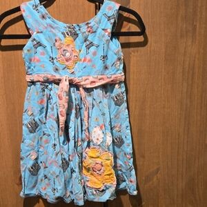 Jelly The Pug Blue and Pink Kids Dress